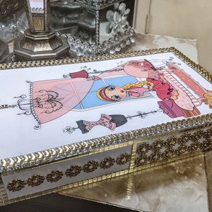 Unique Jewelry Box in Book Form, Classy Storage for the Stylish Bookworm Personalized Custom Book Jewelry Box with Glamorous Lady Design