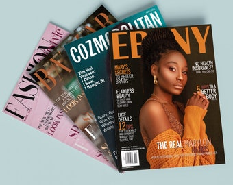 Make a Statement with A Personalized Lifestyle Magazine Cover, Custom Stylish Poster, Perfect for Birthdays & Brand Launches, Trendy Decor