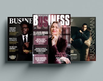 Business People Magazine Covers, Personalized, Digital Print/Wall Art