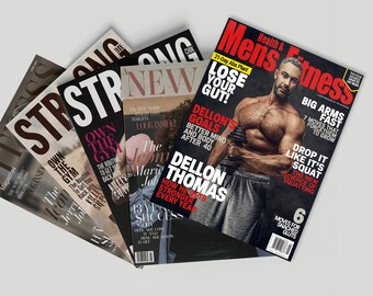 Personalized Fitness Magazine Covers, Custom Muscle Magazine Cover, Fitness-Themed Personalized Gift for Him or Her, Fit Life Workout Decor