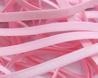 Light Pink 1/4" Skinny Elastic, 6mm Thin Elastic, Soft Quarter Inch, 6 mm Lightweight Sewing Supplies, Craft Supply, DIY Embellishment