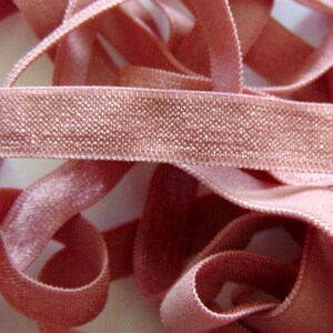 Mauve Pink Elastic, 3/8" Soft Elastic, 10mm Sewing Supplies, Craft Supply, DIY Hair Tie, Solid Color Trim, By The Yard, 10 mm Stretchy, Bra