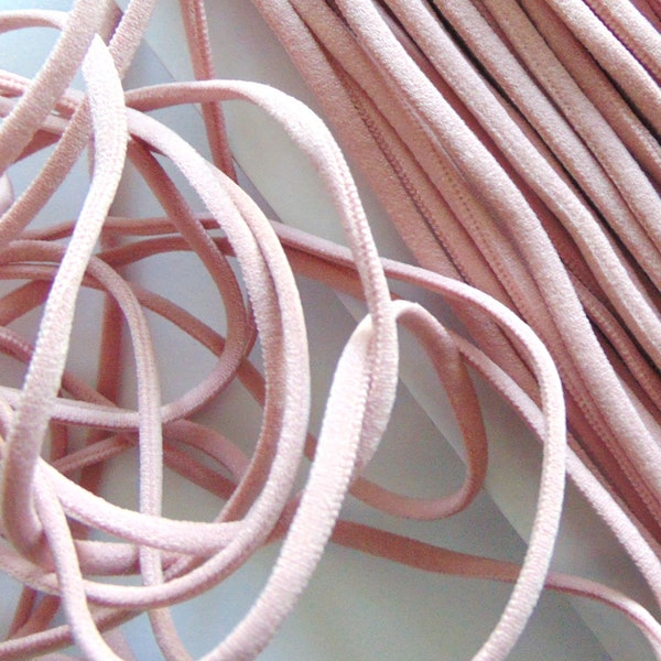 Taupe Elastic Cord, 1/8" Round Skinny Elastic, Kids Soft 3mm Elastic, Sewing Supplies, Craft Supply, Craft Embellishment, Solid Color Trim