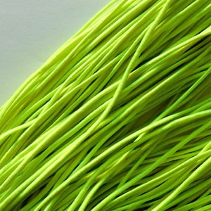 Neon Green Skinny Elastic, 2mm Rounded Cord, 2 mm Stretch Elastic Cord, DIY Sewing Supplies, Solid Color Supply, Craft Embellishment Trim
