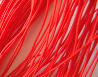 20 yardas de elástico redondo rojo, cordón redondo de 1 mm, 3/64", suministros de costura, suministros para manualidades para hacer elástico, ribete de color sólido, cordón redondeado, manualidades