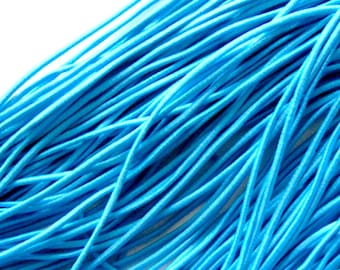 Bright Blue Skinny Elastic, 2mm Rounded Cord, 2 mm Stretch Elastic Cord, DIY Sewing Supplies, Solid Color Supply, Craft Embellishment, Kids