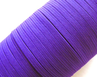 Purple Skinny Elastic, 1/4" Braided Elastic, Sewing Supplies, Craft Supply, DIY Headband Elastic, Craft Embellishment, Solid Color Trim