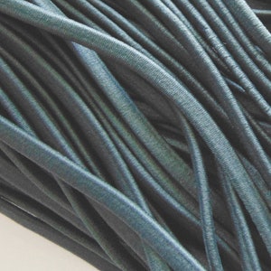 Dark Gray Elastic Cord, 3/16 Elastic Cord, 5mm Stretch Elastic Cord, DIY Sewing Supplies, Craft Supply, Craft Embellishment, Solid Color