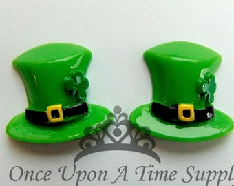 leprechaun irish st patricks resin planar flatbacks embellishments craft hair