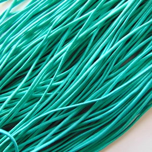 Elastico sottile verde acqua, cordoncino arrotondato da 2 mm, cordoncino elastico elasticizzato da 2 mm, forniture per cucire fai da te, fornitura di colore solido, finiture di abbellimento artigianale