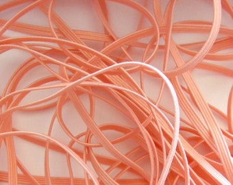 Lachsfarbenes dünnes elastisches Haarband, 1/8 "geflochtenes elastisches Band, Nähzubehör, Bastelbedarf, Kinder DIY Stirnband elastisch, Bastelverschönerung, einfarbige Zierleiste