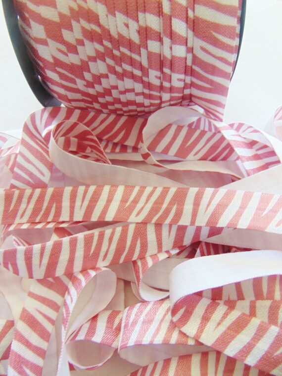 Black Pink Soft Printed Elastics Mustache Print Fold Over Elastic DIY Hair Tie Making Mens Prints Flat Sewing Supplies 58 inch FOE