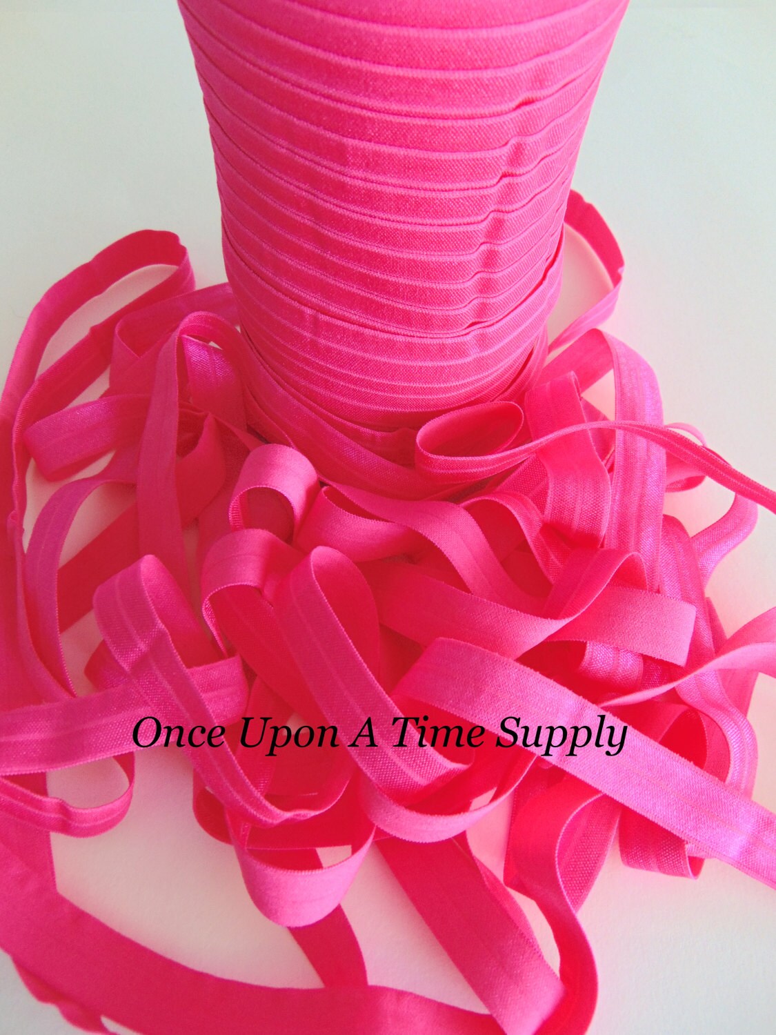Pink Red 27 Shades Solid Colour Fold Over Elastic FOE 5/8" 16mm per metre 