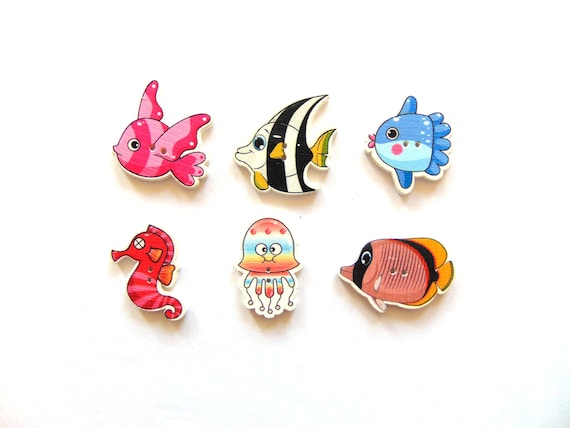 Fish buttons sewing deals