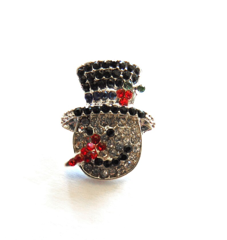 Snowman Rhinestone, Snowman Charm, Christmas Rhinestones, Metal Rhinestones, Holiday Charms, Crafting Supply, Supplies, Craft Embellishment