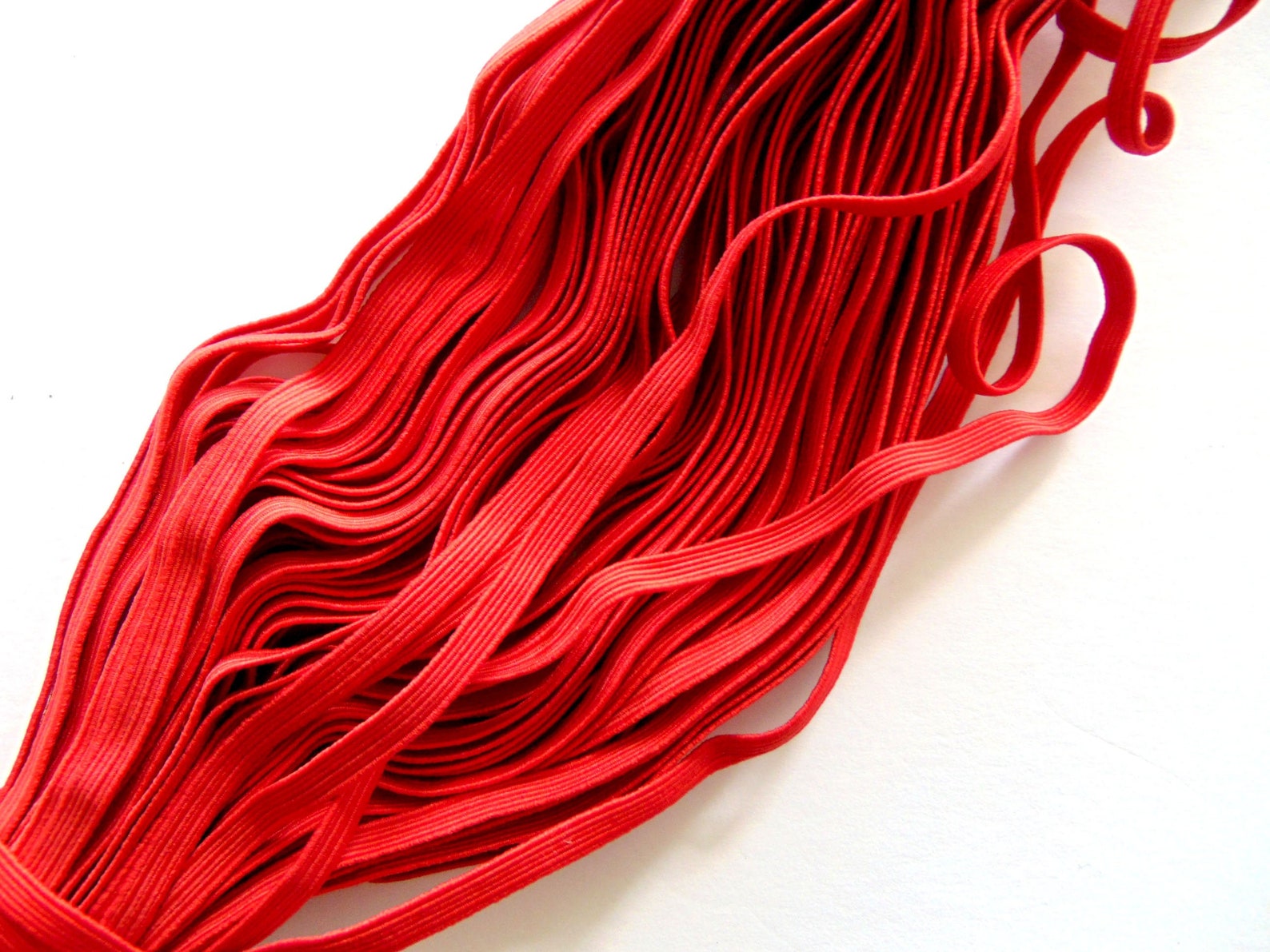 Red Skinny Elastic 1/4 Braided Elastic Sewing Etsy