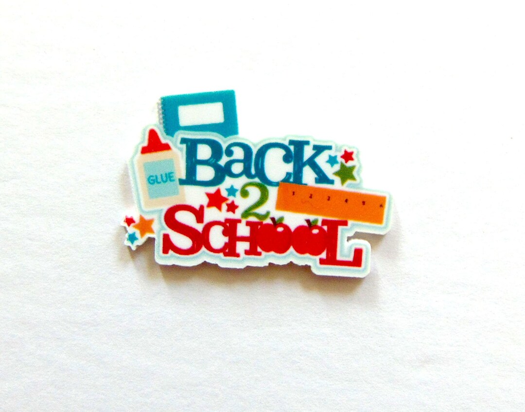 School Charm Back to School Charms Teacher Flat Back Resin Etsy UK