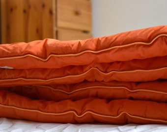Blooms 100 percent Cotton Coverless Duvet  - Orange, Single size