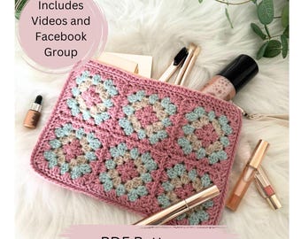 Étui à poignets carré grand-mère PDF au crochet