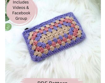 Étui carré grand-mère PDF au crochet