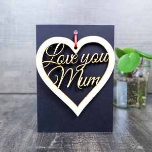 Tarjeta Te amo mamá / tarjeta de recuerdo / tarjeta del Día de la Madre / tarjeta para mamá.