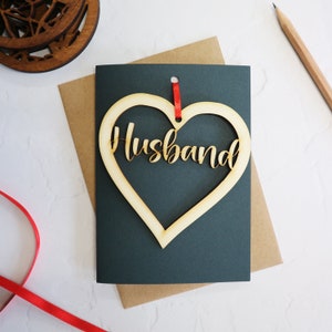 Tarjeta de marido y recuerdo.
