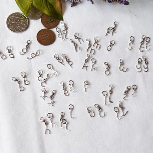Sterling Silver Lower Case Letter Alphabet Initial Charms Handmade