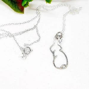 Sterling Silver Cute Bunny Rabbit Necklace