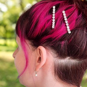 Rhinestone Bobby Pins (Set of 4): Crystal Diamante Hair Slides