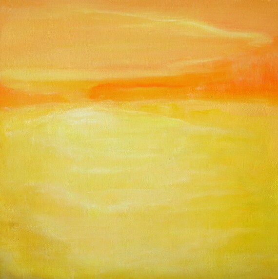 Orange Yellow Painting Warm Colors Abstract Original - Painting Warm Colors