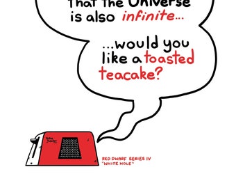 Red Dwarf A4 Screenprint - Talkie Toaster - Quote - Sci-fi - TV