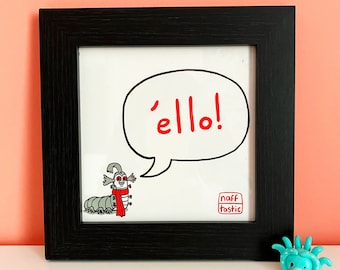 Laberinto - 'Ello Worm' - Impresión - Serigrafía original - Cuadrada