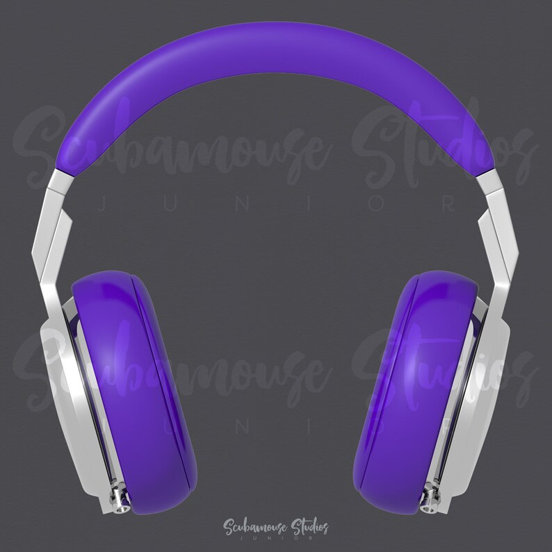 Purple Headphones Clipart Purple Headphones Clip Art Ultra Etsy