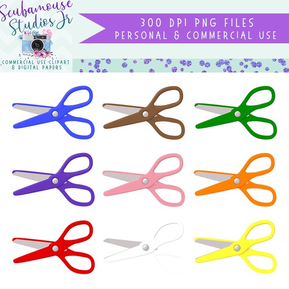 Scissors Clipart Scissors Clip Art School Scissors Kids Etsy