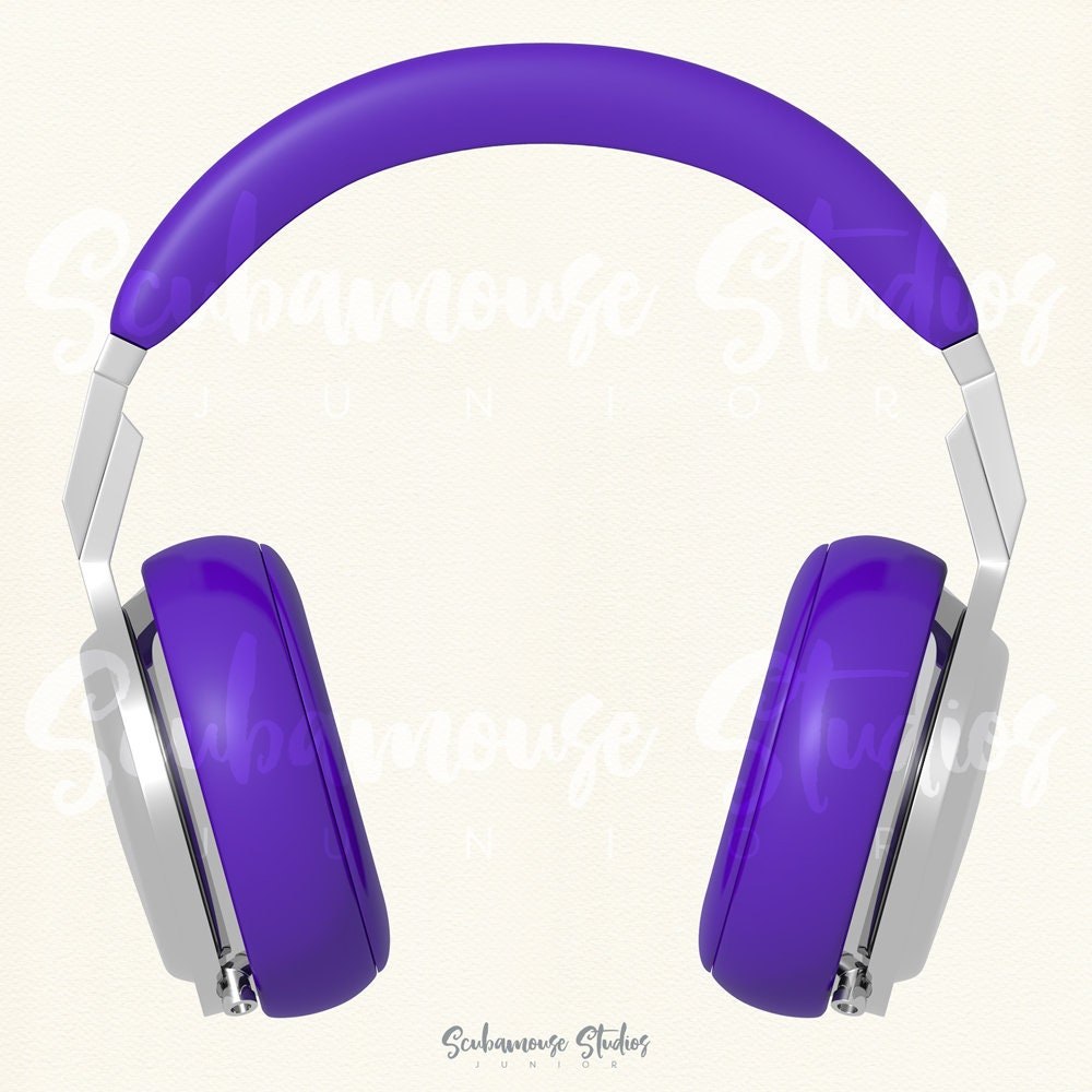 Purple headphones clipart purple headphones clip art ultra Etsy