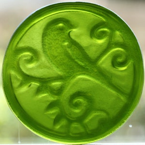 Handmade Bird Medallion Recycled Glass Suncatcher Stained Glass Rondel