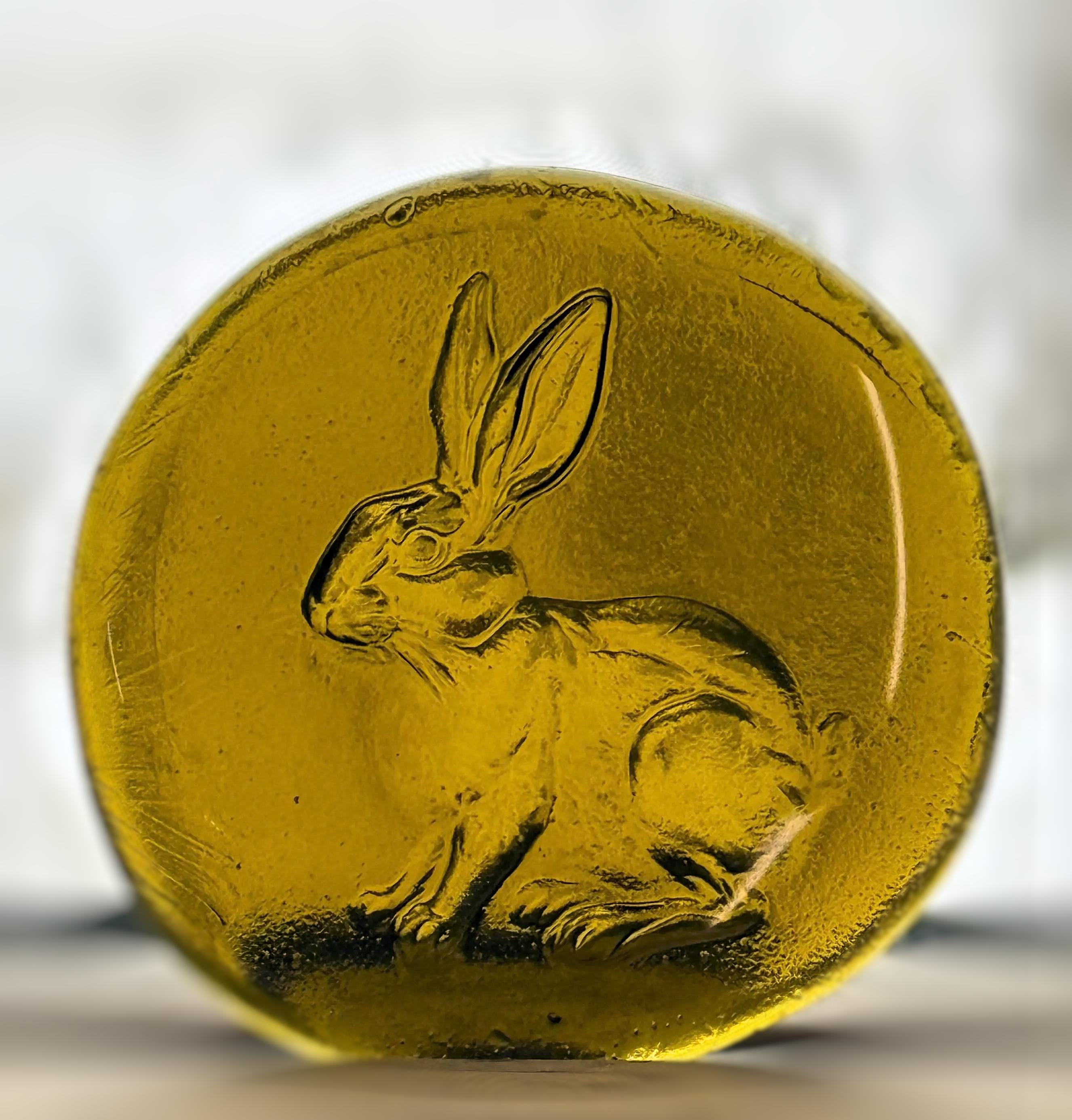 Handmade Recycled Glass Rabbit Suncatcher Stained Glass Rondel - Etsy