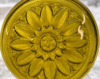 Handmade Rosette Recycled Glass Bottle Suncatcher Medallion Stained Glass Rondel