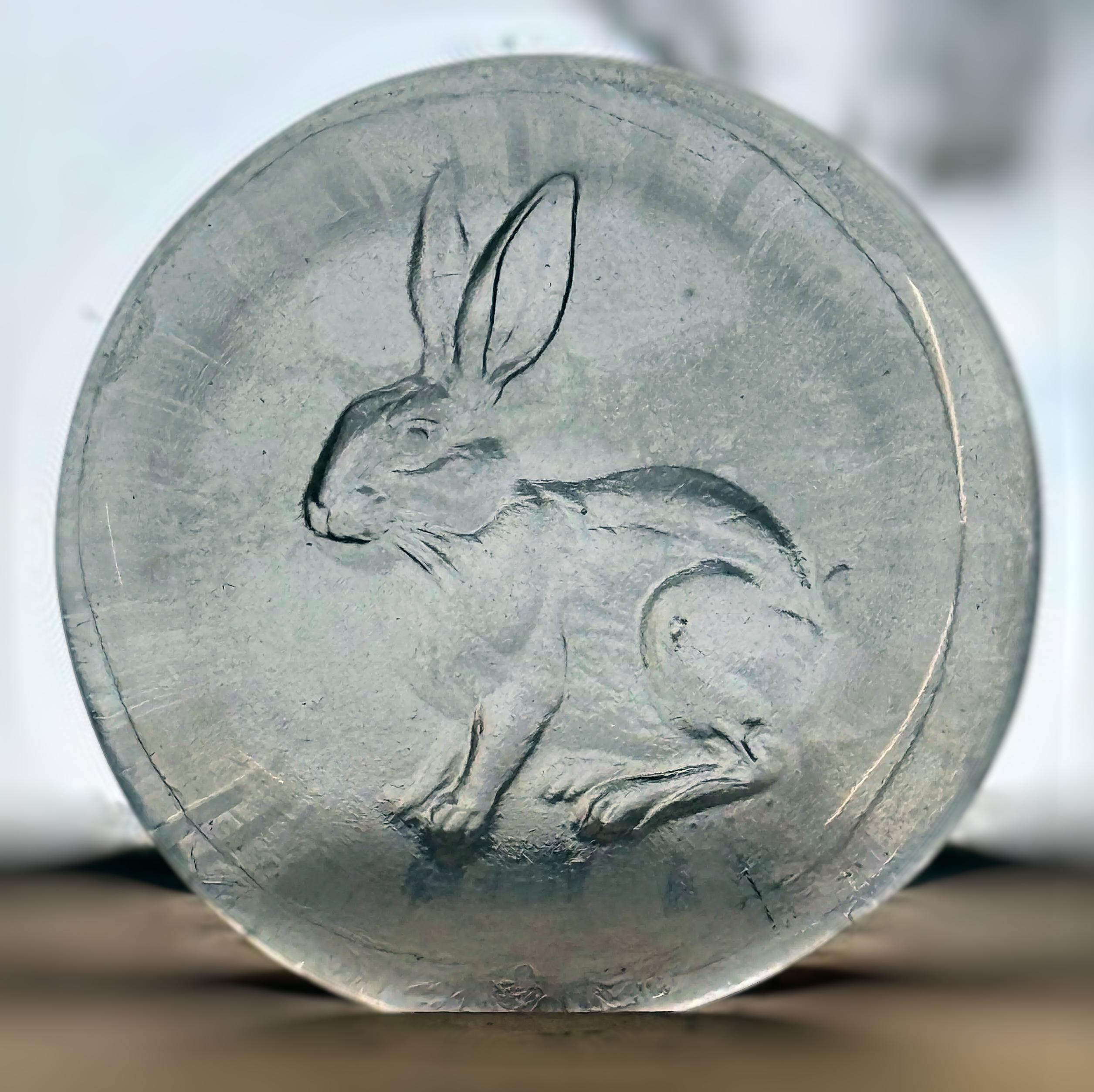 Ground Glass Rabbit Handmade Recycled Glass Rabbit Suncatcher Stained Glass Rondel - Etsy