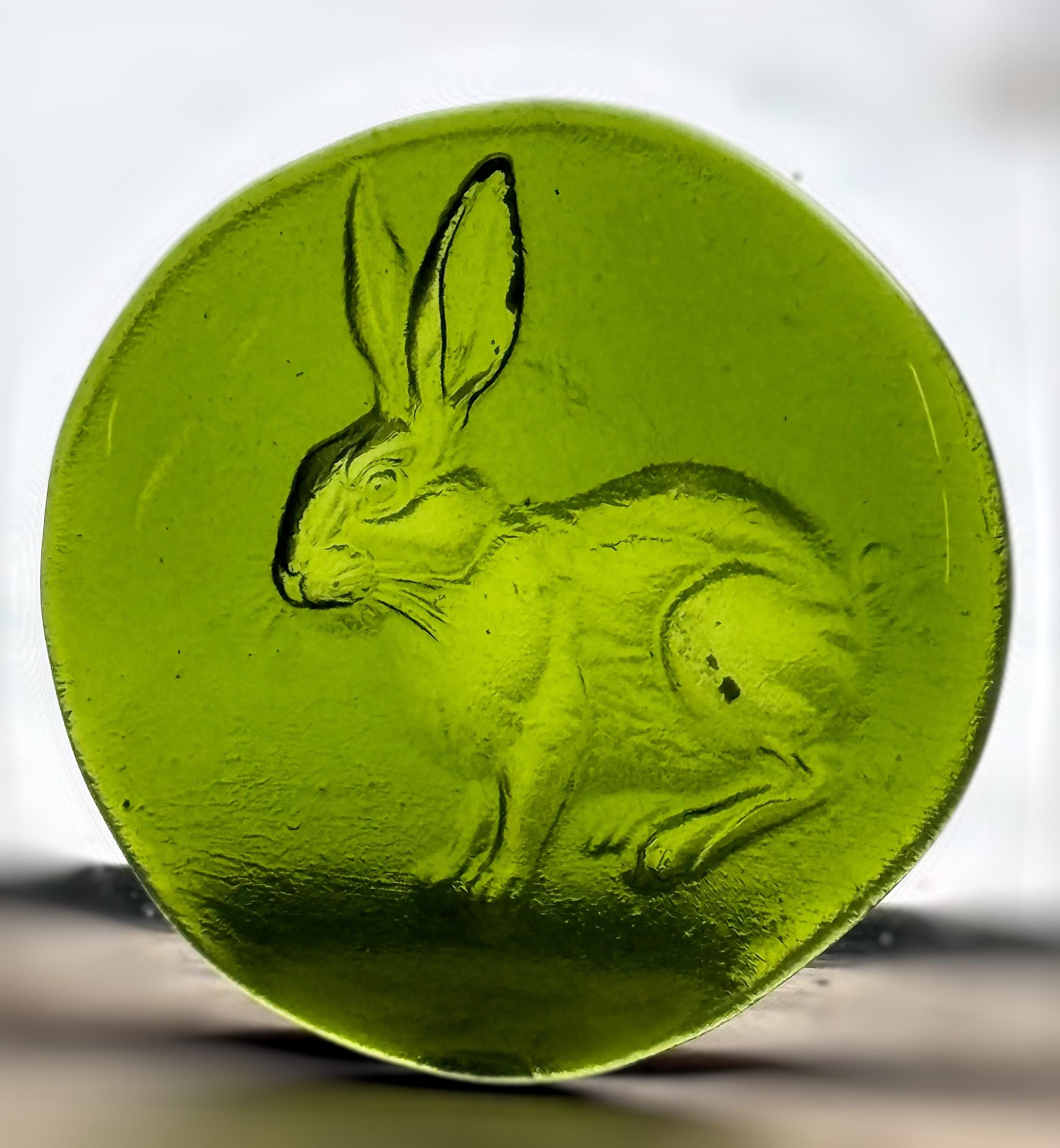 Cut Glass Rabbit Handmade Recycled Glass Rabbit Suncatcher Stained Glass Rondel - Etsy