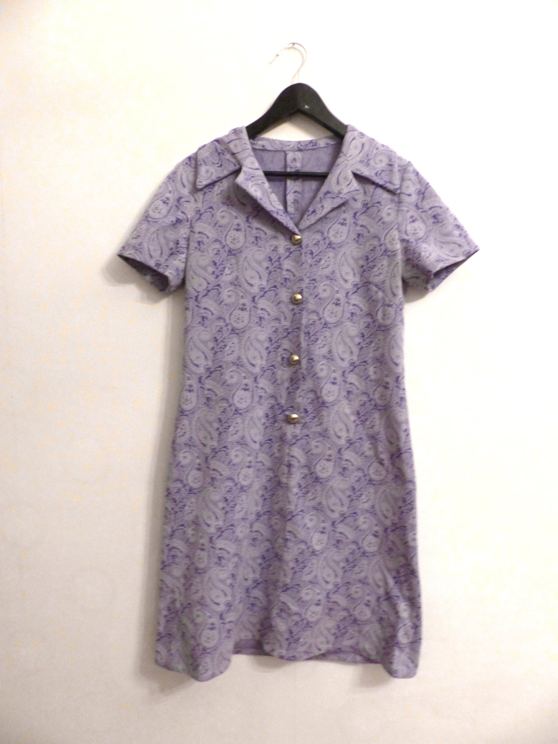 Short Sleeve Purple Lilac Vintage Granny Dress With Kidney - Etsy