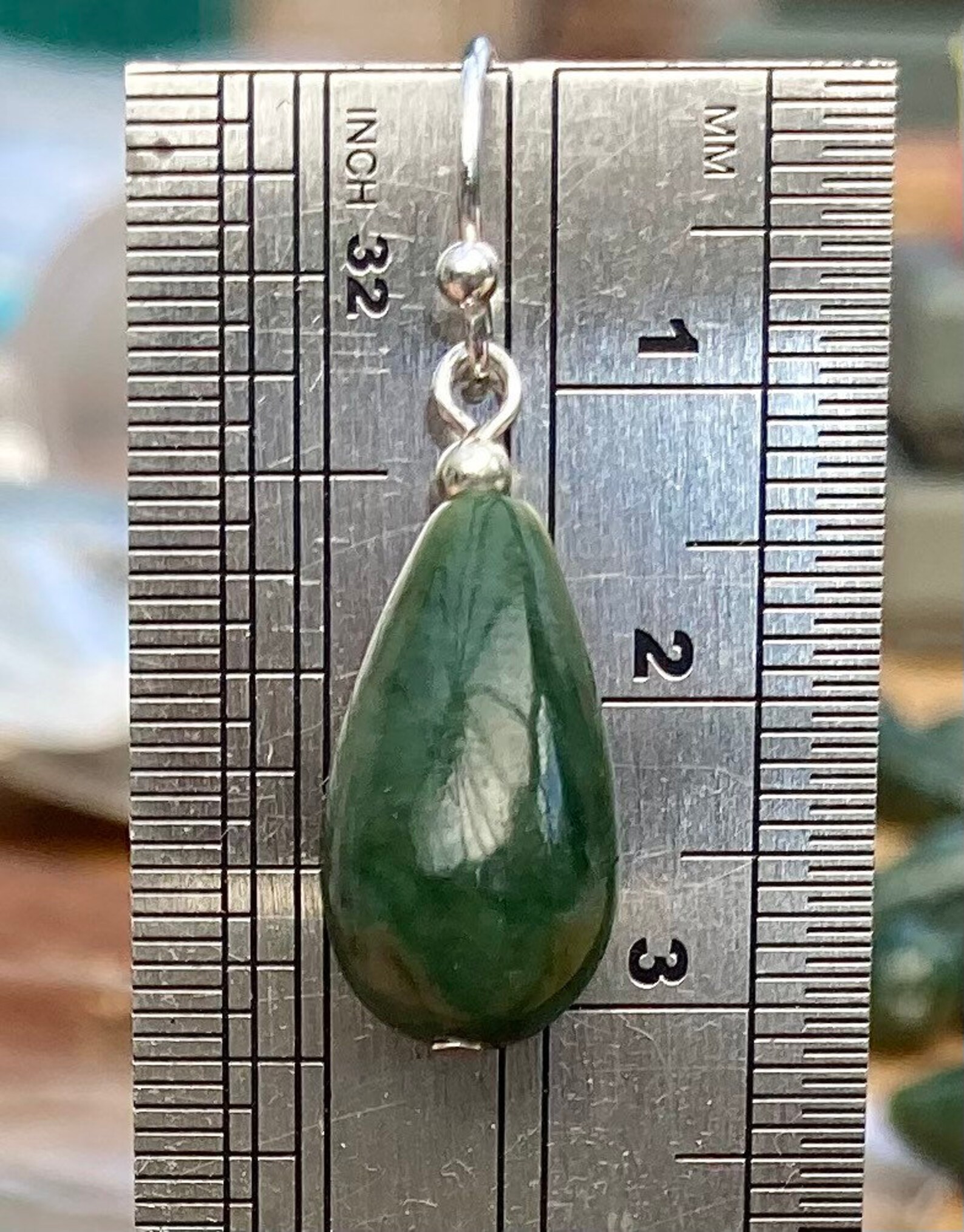 Green Jade Drop Earrings Green Jade Earrings Genuine Jade Etsy