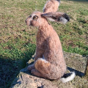 OOAK needle felted brown hare