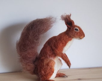 OOAK needle felted red squirrel