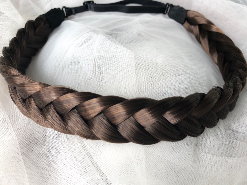 Dark Brown Boho Wedding Headband Mixed Brown Braided Etsy