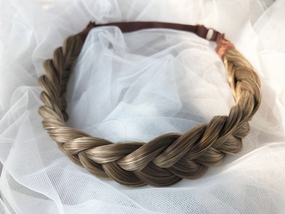 Two Strands Light Brown Blonde Mixed Headband, Ash Blonde  display picture 1