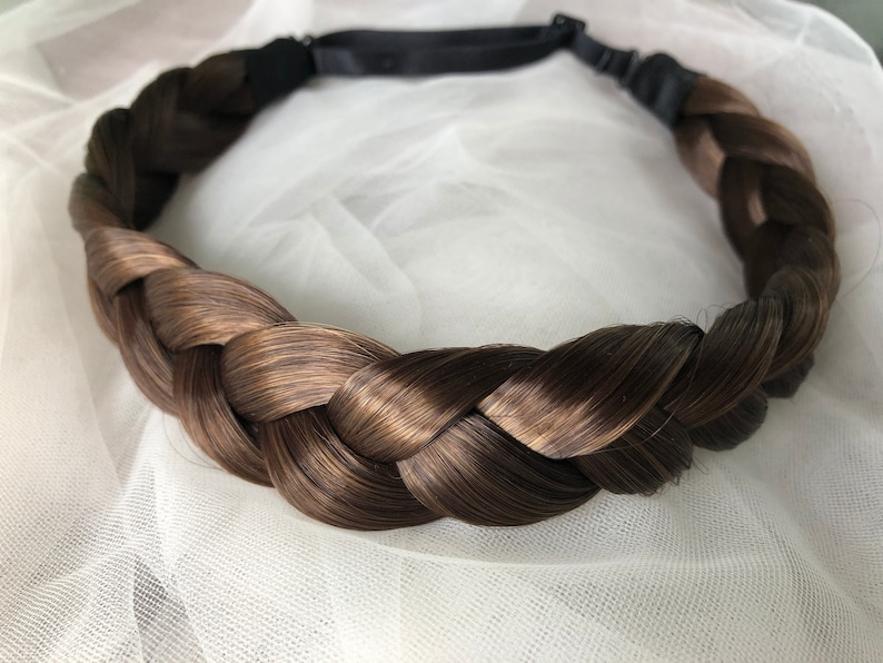 Dark Brown Headband Two Strands Three Stands Mediums Brown Etsy