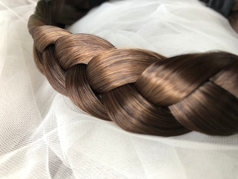 Dark Brown Headband Two Strands Three Stands Mediums Brown Etsy