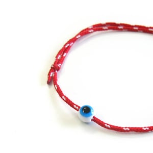 Unisex März Armband, minimalistisches rotes Auge Armband, griechisches traditionelles verstellbares Martis,