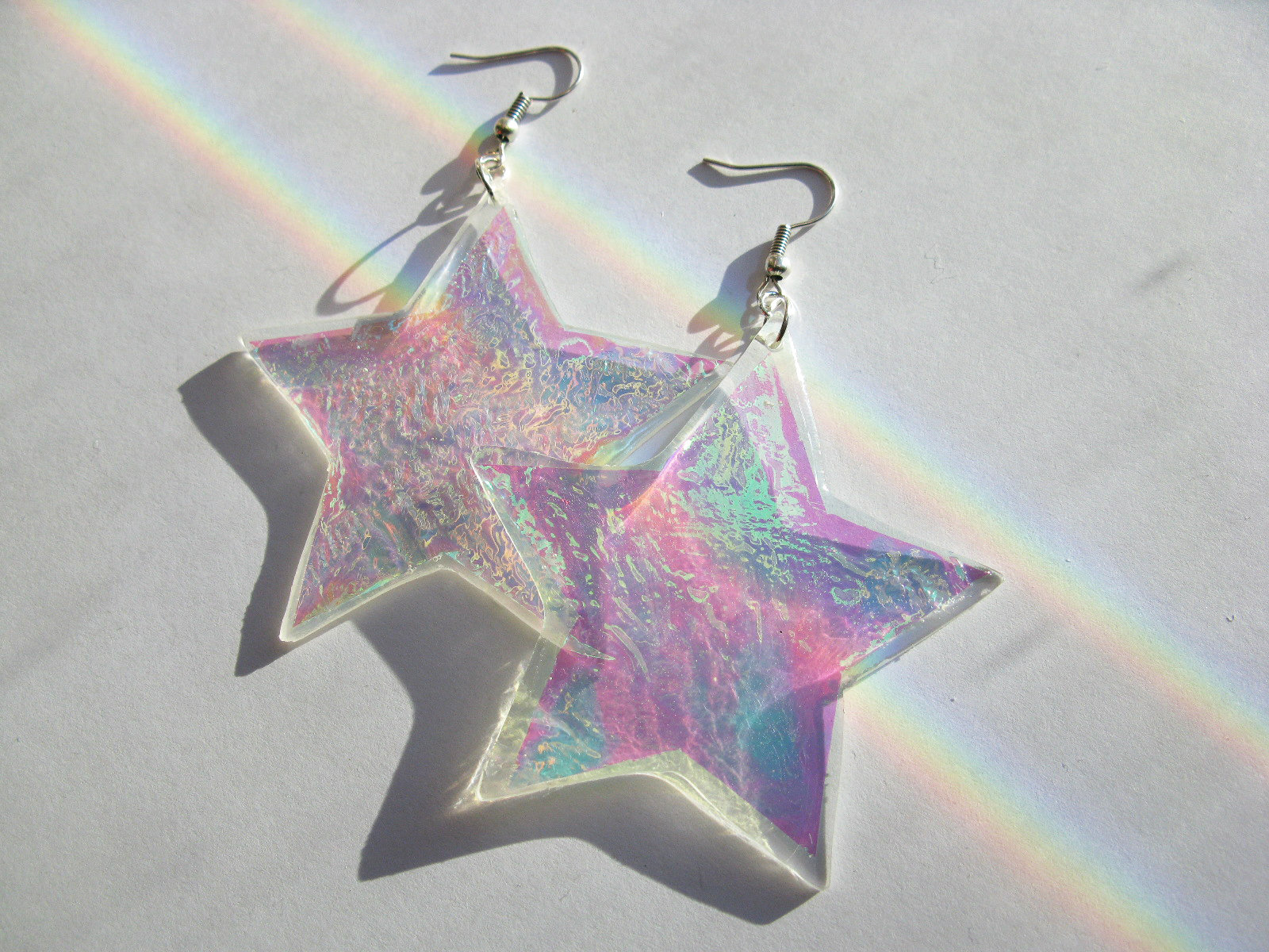 Plating Metal Earrings Acrylic Butterfly Earrings Sweet Colorful Earrings ZX
